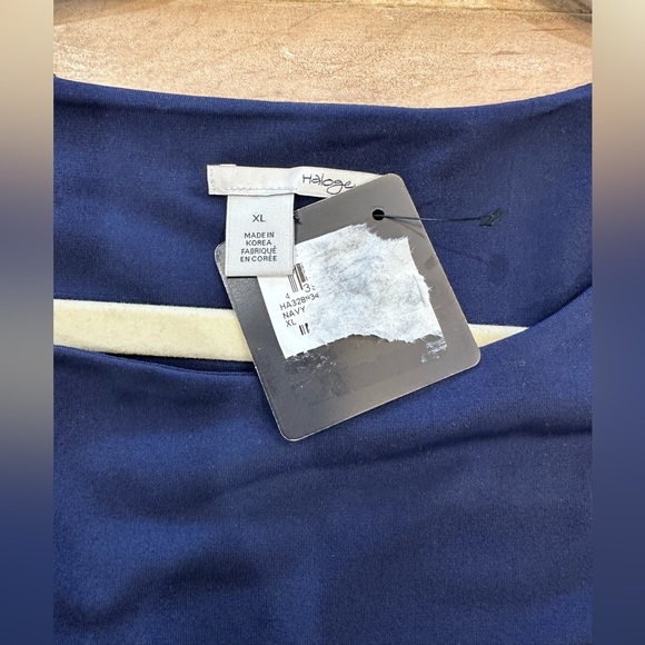 Halogen sleeveless navy blue soft blouse top nwt cami - Picture 7 of 9